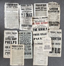 Antique 1850’s Victorian Princess’s Theatre Playbill  Job Lot 11 Charles Kean picture