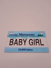 Baby Girl Minnesota State Novelty Mini Plastic License Plate Collector picture
