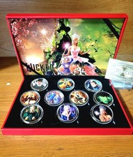 Wicked- 10 Piece- Reverse Proof-24k Gold Plated Collectors Set-KDC Hard Case. picture