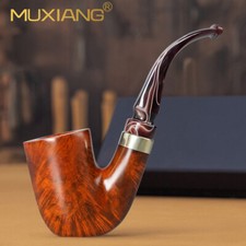 MUXIANG Briar Hungarian Pipe Handmade Smooth Tobacco Pipe Wooden Oom-paul Pipe picture