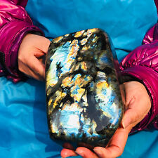 6.6lb Natural Gorgeous Labradorite Quartz Crystal Stone Specimen Healing picture