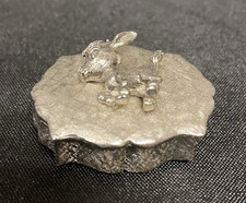 Tortolani Trinket/Pill Box With Donkey Vintage 50s Rare picture