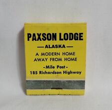 Vintage Paxon Lodge Hotel Matchbook MT McKinley Alaska Advertising Matches Full picture