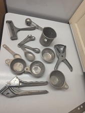 Antique VTG Junk Drawer Lot Kitchen Utensils Contents picture