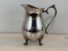 Vintage Leonard Silver Water Pitcher Footed Ice Guard picture