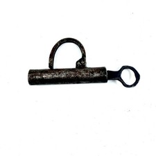 Rare Antique 1700s Blacksmith Made Iron Barrel Lock Original Screw Key picture