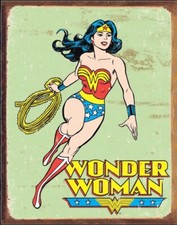 Wonder Woman on a 12.5”x 16” Tin Sign. picture