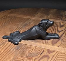 Cast Iron Lying Dog Doorstop – Vintage Style Figural Door Stop picture