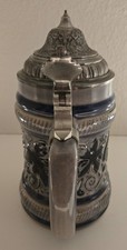 Vintage BMF (Bayerischen Metallwarenfabrik) Porcelain Beer Stein w/ Lid picture