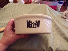 VTG Hall Pottery Silhouette Round Casserole Dish picture