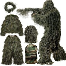 MOPHOTO 5 in 1 Ghillie Suit 3D Camouflage Hunting Suits - Jacket, Pants, Hood... picture