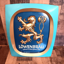 Vintage Lowenbrau Special & Dark Special Beer Plastic Sign 18 x 15 x 2 1/2 Read picture