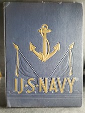 Vintage U.S. Navy Anchors Aweigh Hardcover Photo Book USS Mullany DD-528 picture