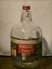 Vintage 1968 Coca-Cola 1 Gallon Glass Syrup Jug Original Label & Cap New Jersey picture