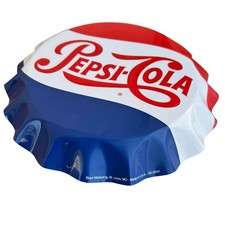 Authentic metal Pepsi-Cola bottle cap sign Stout MarketingSt. Louis, estate picture