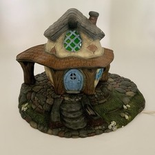 Vintage Scioto Fairy Elf House Cottage Base & Light Garden Cottagecore READ picture