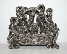 Vintage Silver-Plated Letter Holder International Silver Company Tulip Basket picture