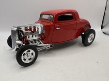 Rare ERTL 1:18 Scale AMERICAN MUSCLE 1934 RED FORD COUPE Limited Edition picture