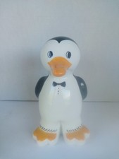 Penguin bird in tuxedo, ceramic money bank (hand-painted) made in Italy picture