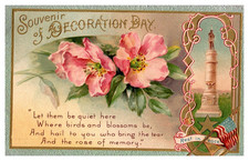 Vintage Victorian Postcard 1910 Souvenir of Decoration Day picture