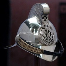 Brass Chief Fireman Helmet Official With Soft Liner Nautical Fully Wearable Gift picture