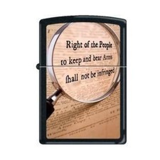 Zippo Lighter - Right of the People Black Matte picture
