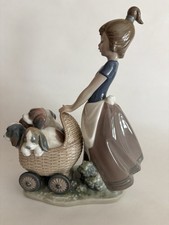 VTG 1985 Lladro 5364 ‘Litter Of Fun’ Girl With Puppies Orig Blue Box & Booklet picture