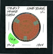 Vintage $25.00 Joby's monte Carlo Lake Tahoe, Nevada Casino Chip picture