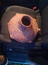 Vintage Large Signed  Marajoara-style art pottery Turtle Vessel picture