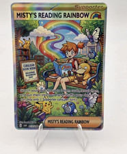 CUSTOM FAN ART Trainer Reading Rainbow Holo Card picture