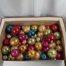 Huge Lot of 54 Vintage Christmas Ornaments Glass Shiny Brite WOW🤩  Nostalgic picture