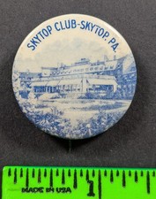 Vintage Skytop Club Pennsylvania Pinback Pin picture