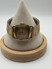 Vintage Hamilton Square Wristwatch Gold Tone Expansion Band Parts Repair picture