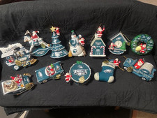 Lot of 12 Danbury Mint Philadelphia Eagles Christmas Ornaments 2005-2020 ALL TAG picture