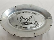 Aluminum Jay C Food Stores 25 Years Sharing Profits Anniversary Dish Plaque Tray picture