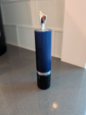 NWOB Vintage 1970's Avon Moonwind Perfume Rollette Navy Blue Bottle .33 oz Full picture