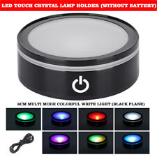 7 LED Colorful Crystal Light Base Electric Battery Display Stand Round Holder  picture