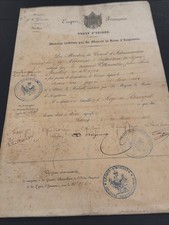 1856 French Crimea Medal Document Siege of Sevastopol 39th Infant Jean Mousette picture