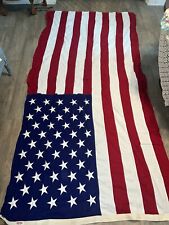 VINTAGE BEST AMERICAN FLAG 103’X52’ 100% COTTON BUNTING US 50 STARS VALLEY FORGE picture