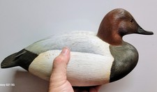 Vintage Canvasback Drake Duck Decoy Hand Carved Doug Wendzel 1982 - MINOR ISSUE picture