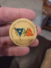 1 3/4 inch 1901 Pan-American exposition celluloid advertising tape measure  picture