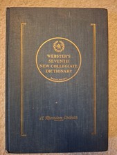 Webster's Seventh New Collegiate Dictionary 1963 Hardcover with Finger Tabs picture