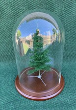 Vintage Westrim Beaded Mini Christmas Tree 10” w/ Glass Dome picture