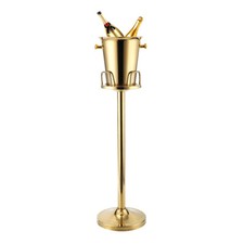 Floor Standing Gold Champagne Ice Bucket Stainless Steel Wine Cooler picture