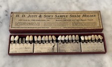 Antique H.D. Justi & Son’s Sample Shade Holder Porcelain Teeth Chicago 1896 picture