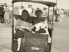 11 Antique Vintage ORIGINAL PHOTOS ASBURY PARK NJ Boardwalk Swan Boat Push Cart picture