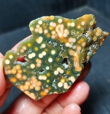 Rare 37G Natural Orbicular Ocean Jasper 8th Vein Rough Healing A135 picture