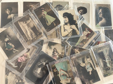 VINTAGE POSTCARD GERMAN PRETTY GIRLS WOMEN EARLY LOT  COLLECTION picture