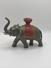 Vintage Cast Iron Metal Elephant Figurine Made In USA picture