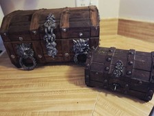 VTG Treasure/ Pirate Chest Combo Lion's Head Closure  picture